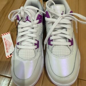 Jordan White Sneakers with Purple Accents NWT!
